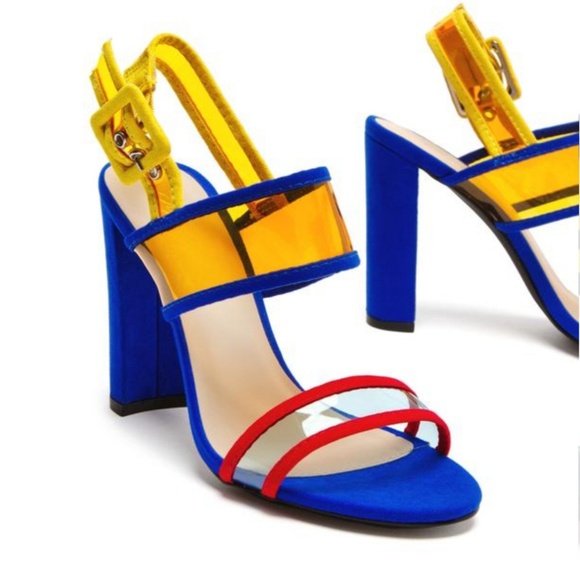 Last Size 6 💕Open Toe Clear PVC Slingback Heel - Picture 2 of 8